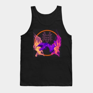 creative dragon with fire design Tank Top